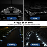 LED Solar Deck Lights Outdoor Waterproof Garden Step & Pathway Lamps